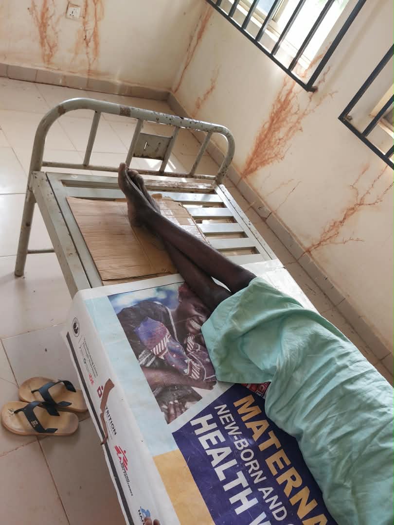 A patient on admission at Tungar Magaji Primary Health Care Centre in Takware Ward, Koko/Besse Local Government Area, Kebbi State