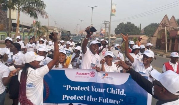 The Rally on the major streets of the State Capital, Abakaliki
